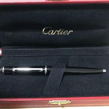 Diabolo de Cartier Ballpoint pen Black×silver w/box Never used from Japan F/S picture