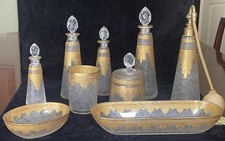 SPECTACULAR 9 Piece Baccarat St Louis c 1910 Gilt Nelly Dresser Set VERY RARE picture