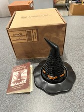 Longaberger 2013 Halloween Miniature Witch’s Hat Basket+Pottery Base #12642 DS51 picture