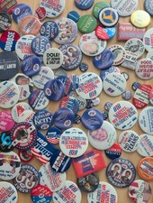 All Diff. Mostly Democrat Political Campaign Pinback Buttons lot of 100 picture