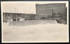 Vintage AZO RPPC Spokane Washington Waterfall Power Plant Bridge 1910s picture