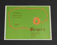 1974 Print Ad Texas Dallas Berger's Fine Jewelry 213 No St Paul Antique Modern picture