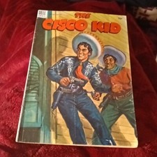 Cisco Kid #19 golden age 1954 Dell comics painted cover western hero cowboy  picture