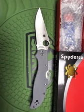 Spyderco C258GPGYCW Stretch 2 XL Gray G10 CPM CRU-WEAR Blade Lockback BRAND NEW picture