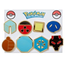 Pokemon Cartoon Anime All 8 Johto Gym Badges from Generation Gen 2 for Cosplay picture