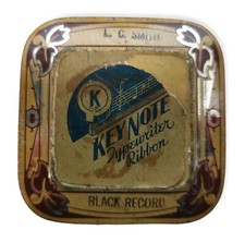 Vintage Very Rare Keynote Typewriter Ribbon Tin Musical Scales Art Deco picture