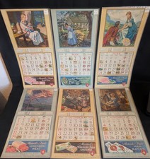 Six (6) 1934 John Morrell's Pride Meats Calendars Apr-Jul, Oct & Nov Ottumwa IA  picture
