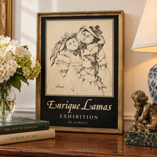 Enrique Lamas Exhibition Poster 1983 Santiago Chile Art Show | Vintage Fine Art picture