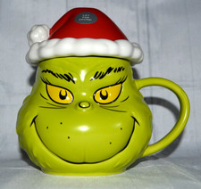 NEW Hallmark Dr. Seuss's The Grinch Santa With Sound Hat Topper Coffee Mug picture
