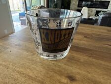 Vintage Knott's Berry Farm Gold Trim Haunted Glass Bowl Ice Rare picture