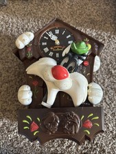Vintage Looney Tunes Sylvester and Tweety Animated Cuckoo Clock, PARTS ONLY picture