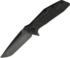 Kershaw Brawler Linerlock A/O 8Cr13MoV Steel Blade Folding Knife Black - KS1990 picture