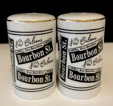 Vintage New Orleans Salt & Pepper Shakers Bourbon Street Souvenir W/Stoppers picture