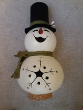 Meadowbrooke Gourd Snowman 8 Inches Tall picture