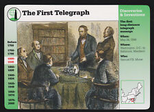 THE FIRST TELEGRAPH Samuel Morse Code Inventor '95 GROLIER STORY OF AMERICA CARD picture