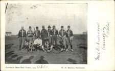 Carnegie Oklahoma OK Baseball Team W. E. Bailey c1905 Vintage Postcard bhn picture