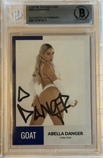 Abella Danger Signed Custom Trading Card Beckett Encapsulated Auto 10 GOAT COA picture