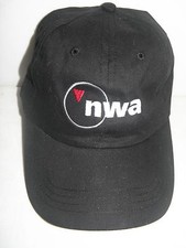 NORTHWEST AIRLINES AIRLINE BASEBALL CAP W/DATES 1926-2008 PILOT GIFT DELTA BLK picture