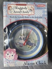 Vintage Classic Raggedy Ann & Andy Alarm Clock NIB From Schylling picture