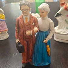 Enesco Porcelain Couple Figurine People Theme Multicolor 1980s Adults picture