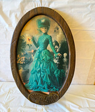 Vintage 1974 Budweiser King of Beers Victorian Lady Oval Wall Sign 150-196-74 picture