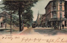 DUISBURG GERMANY KONIGSTRASSE 1903 VINTAGE POSTCARD 100825 U picture