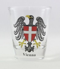 VIENNA (WIEN) AUSTRIA COAT OF ARMS SHOT GLASS SHOTGLASS picture