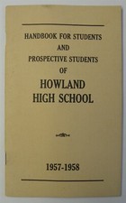 Howland High School Howland, Maine Student Handbook 1957-1958 - No Gum,Spitballs picture