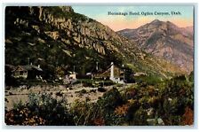 c1910's Hermitage Hotel & Restaurant Cliffs Building Ogden Canyon Utah Postcard picture