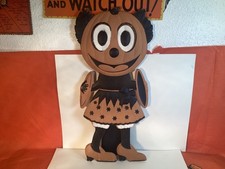VINTAGE HALLOWEEN GERMAN MICKEY GIRL PLAYING CYMBALS DIE CUT STANDEE ANTIQUE picture