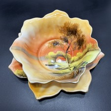 Depression Era Glass - Vintage Noritake - Bowl and Underplate Hand Painted Nice picture