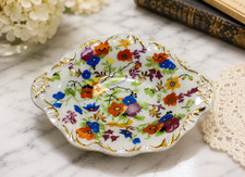 Vintage Occupied Japan Small Floral Bowl Trinket Dish picture