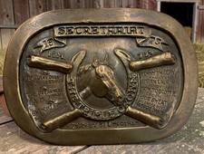 Secretariat Belt Buckle Triple Crown Al Shelton Triple Crown Horse Racing Wyler picture