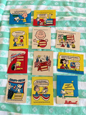 11-VINTAGE SNOOPY CHARLIE BROWN PEANUTS STICKERS CIRCA 1968-70 DOLLY MADISON picture