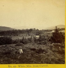 vintage photo White Mountains from CARROLL NH stereoview 69 Mtns landscape picture