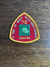 1972 Baltimore Area Council BAC Scouting Camper Time to Reach BSA Patch Camping picture