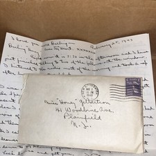1943 Love Letter from Rutgers University Infirmary During Quarantine Jack Benny picture