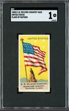 1880s S.B. Wilkins Company H628 Flags Of Nations (SGC 1 Pr) United States picture