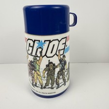 Vintage GI Joe Thermos Aladdin Flip Top Lid Lunchbox Hasbro 1985 picture