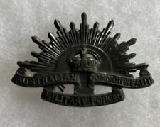 Australian Commonwealth Military Pin Forces Hat Clip Crown Collectable Vintage  picture
