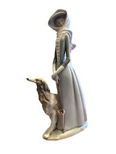 Lladro Lady with Greyhound Retired in 1981 Mint Condition picture