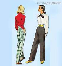 1940s Vintage McCall Sewing Pattern 6794 Misses Trousers or Slacks Size 26 Waist picture