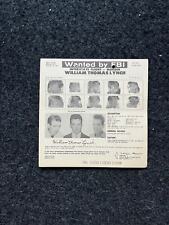 1950s FBI Wanted Poster, Vintage Serial Killer Memorabilia, Police Law Enforcem picture