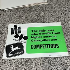 Vintage CAT Sign NOS - Morale Poster - John Deere, IH, Komatsu Competitors picture