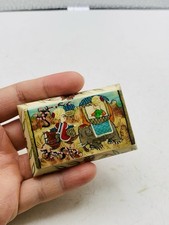 Vintage Hand Painted Artistic Floral Turkish Persian Storyteller Trinket Box picture