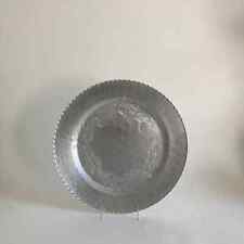 1930s to 1950s, Wrought Farberware Aluminum Large Plate Charger w/Floral Pattern picture
