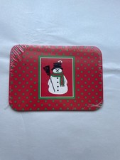 SEALED PACKAGE Vintage SANGAMON 12 SNOWMAN HOLIDAY POST CARDS Christmas Letters picture