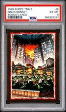1989 Topps TMNT #E Ninja Sunset : Collector's Edition Bonus Cards PSA 6 picture