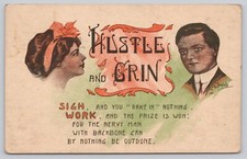 Postcard Comic Humor Hustle and Grin c 1911 picture