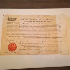1889 Land Deed Homestead Signed By President Benjamin Harrison picture